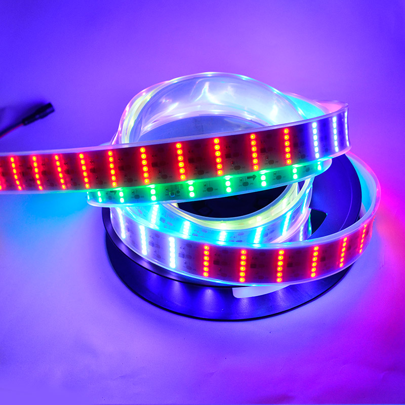 Six Rows Color Chasing RGB Dream Color LED Strip Lights, DC12V, Flexible LED Tape Light with 55LEDs per feet. - For Holiday lighting